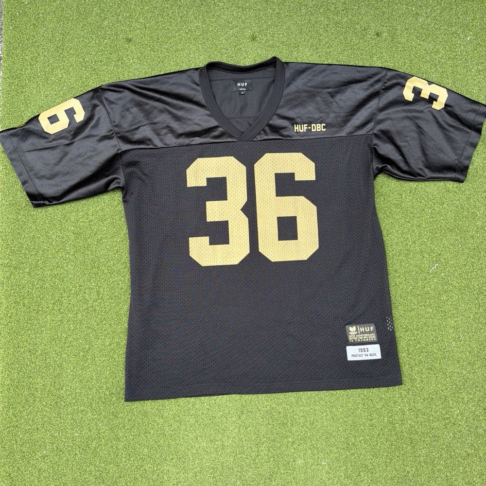 Wu-Tang Jersey Size Large Huf Collab Authentic Gza Rza WuTang Rare Football